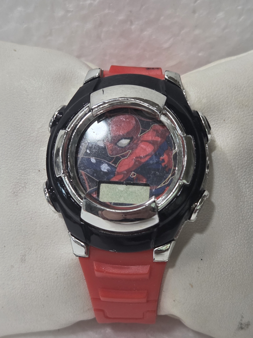 Accutime Marvel Red and Black Kids Digital Spider-Man Watch